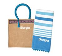 AmiAmarena Borsa spiaggia e telo mare personalizzate con ricamo. Set 2 pezzi, borsa mare e telo da donna. (Turquaz, Multicolore)