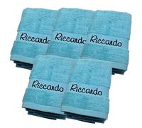AmiAmarena Set asciugamani asilo, scuola materna. Asciugamani per bambini personalizzati con ricamo. Asciugamani bambini 100% cotone con asola. 5 (Nome, Tiffany)