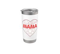 Amiamo la Mamma Cuore Pieno di Brillio Cuori e Amore Bicchiere termico in acciaio inox doppia parete