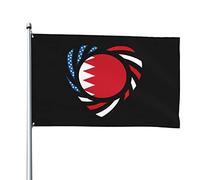 Amiamo L'America E Il Bahrein Per Sempre Bandiere Di Benvenuto Con 2 Occhielli Garden Flag Resistente Alle Intemperie Bandiere Da Giardino Decorazione Per Fattoria Esterni All'Aperto 90X152Cm