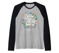 Amiamo perché Ci ha Amato per Primo 1 Giovanni 4:19 Maglia con Maniche Raglan