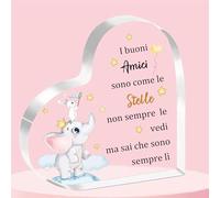 Amica Acrilico Placca Ornamenti Donna Uomo Regali Compleanno Targhe e Cartelli Decorativi Segni Amicizia Apprezzare Amico Natale Laurea Ricordi I Buoni Amici Sono Come le Stelle non Sempre le Vedi