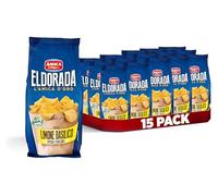 AMICA Chips | Eldorada Patatine Gusto Limone e Basilico, Lenta Cottura, Taglio Spesso e Croccante, Senza Glutine, 15 Pezzi x 130 gr