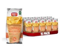 AMICA Chips | Eldorada Patatine Ricetta Grigliata, Lenta Cottura, Taglio Spesso e Croccante, Senza Glutine, 15 Pezzi x 130 gr
