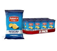 AMICA Chips | La Patatina Classica Originale, Snack Senza Glutine, Con Olio di Semi di Girasole, 21 pezzi x 50 gr