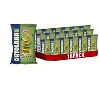 AMICA Chips - Ortolana Spinaci, 18 Confezioni da 40g | Snack Fritto di Patate e Verdura, Senza Glutine