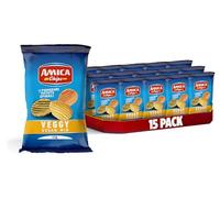 AMICA Chips - Patatine Veggy Mix, 15 Confezioni da 110g | Con Pomodori, Patate e Spinaci