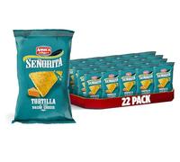 AMICA Chips | Senorita Tortilla Nacho Cheese, Ricetta Originale con Farina di Mais Masa, Patatine Messicane Cotte a Fiamma Viva, 22 Pezzi x 185 gr
