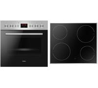 Amica EHI 935 611 E EEK: A Einbauherd-Set mit Indiuktionskochfeld, 59,5 cm breit, 65 L, Ankochautomatik, SensorControl Timer, edelstahl