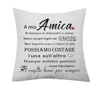 Amica Regalo Migliore Amica Copricuscino Amici Regali per Aimca Cuscino Copertura Ispiratore Regalo per Donna Ragazze Regalo di Laurea Regali di Compleanno Natale(Cuore-A)