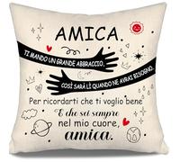 Amica Ti Mando un Grande Abbraccio Così Sarà Lì Quando Ne Avrai Bisogno - Copricuscini per le Donne, Ragazze - Regalo di Amicizia, Compleanno e Natale