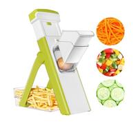Amicasa Affetta verdure mandolina con contenitore Bianco e Verde ZF2301 1