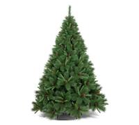 Amicasa Albero Natale addobbato TARVISIO Verde (PVC e PE - H210 D139 cm)