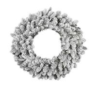 Amicasa Corona Natalizia ø60 cm Innevata in Polietilene e PVC 008546