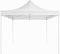 Amicasa Gazebo da Giardino 3x3 mt Pieghevole Ferro/Tessuto Bianco