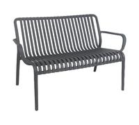 Amicasa Panchina da Giardino in Polipropilene 119x73x77 cm Antracite - PAMPLONA