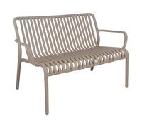 Amicasa Panchina da Giardino in Polipropilene 119x73x77 cm Cappuccino - PAMPLONA