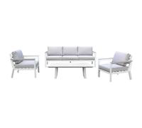 Amicasa Set da esterno alluminio IMPERIA 5 posti Bianco