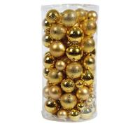 Amicasa Set palline albero Natale (100pz) Plastica Gold 9948821