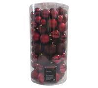 Amicasa Set palline albero Natale (100pz) Plastica Oxblood 9920538