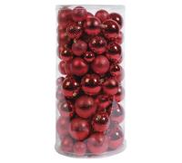 Amicasa Set palline albero Natale (100pz) Plastica Red 9948819