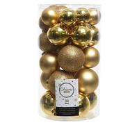 Amicasa Set palline albero Natale (30pz) Plastica Gold 9022900