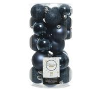 Amicasa Set palline albero Natale (30pz) Plastica Night blu 9022991