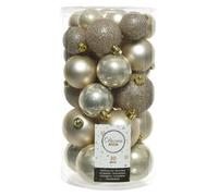Amicasa Set palline albero Natale (30pz) Plastica Pearl 9022906