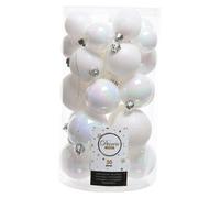 Amicasa Set palline albero Natale (30pz) Plastica White iris 9022917