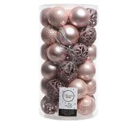 BARATTOLO 37 SFERE PALLINE NATALIZIE ASSORTITE ROSA CIPRIA DIAM. 6 CM