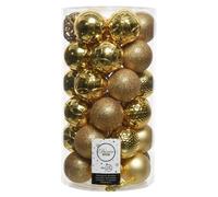Amicasa Set palline albero Natale (37pz-6cm) Plastica Gold 9020800