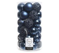 Amicasa Set palline albero Natale (37pz-6cm) Plastica Night blu 9020810