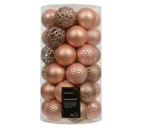 Amicasa Set palline albero Natale (37pz-6cm) Plastica Peach pearl 9022581