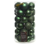 Amicasa Set palline albero Natale (37pz-6cm) Plastica Pine green 9020811