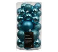 Amicasa Set palline albero Natale (37pz-6cm) Plastica Folk blu 9022845