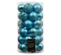 Amicasa Set palline albero Natale (37pz-6cm) Plastica Folk blu 9022829