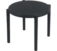 Amicasa Tavolino da Giardino Rotondo in Polipropilene Linea Ravello Ø 45x40 cm colore Antracite - CT 226 RAVELLO Antracite