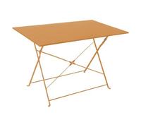 Amicasa Tavolo da esterno acciaio ROCK Fisso Senape (110x70x72cm) TB0009