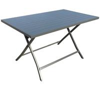 Amicasa Tavolo da Giardino Pieghevole Rettangolare in Alluminio 130x77 cm colore Antracite - LS-IT-10 Lerici