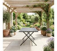 Amicasa Tavolo da Giardino Pieghevole Rettangolare in Alluminio Dimensioni 130x77x76 cm colore Antracite - Lerici