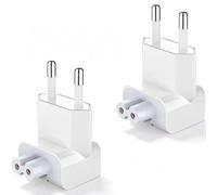 AmiCera 2 adattatori AC con spina europea, per MacBook, caricatore da viaggio, convertitore di ricambio, spina UE per alimentatore Apple, compatibile con MacBook, iPad, iPod, iPhone