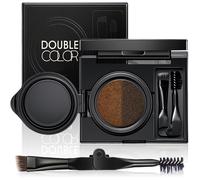 AmiCera Kit di gel per sopracciglia, 2 colori, 3 in 1, palette di tinture per sopracciglia, impermeabile, a prova di sbavature, per modellare le sopracciglia e sopracciglia con specchio (marrone +