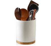 AmiCera Portautensili, girevole a 360°, in ceramica, per piano di lavoro, barattolo da cucina da 15,2 cm, per decorazione ristorante, con base rimovibile, per riporre stoviglie
