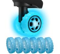 AmiCera Protezione ruote valigia, Night Glow Blu, Big(2.16-2.67in Wheels)