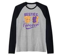 Amiche per Sempre Il Migliore Amico Bestia Amicizia Amici Maglia con Maniche Raglan