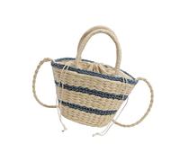 Amichevole borsa in paglia con fodera morbida borsa a tracolla casual borsa a tracolla borsa per vacanze al mare e passeggiate in città borsa di grande capacità, Blu, One Size