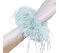 Amichevoli fasce per capelli con piume oversize pratiche cravatte elastiche con texture naturale per diverse occasioni con anello piumato