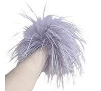 Amichevoli fasce per capelli con piume oversize pratiche cravatte elastiche con texture naturale per diverse occasioni con anello piumato