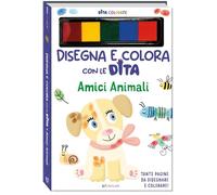 Amici animali. Disegna e colora con le dita. Ediz. a spirale