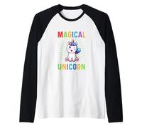 Amici animali divertenti e magici Maglia con Maniche Raglan